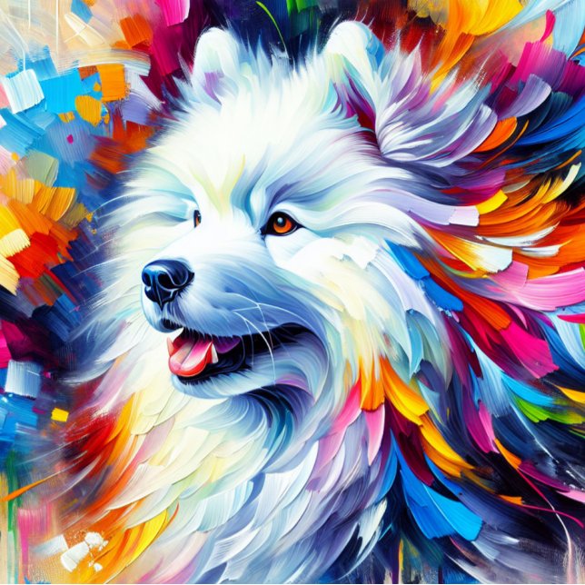 Puzzle Impresión acrílica de Samoyedo | Colorida | Vibran (Subido por el creador)