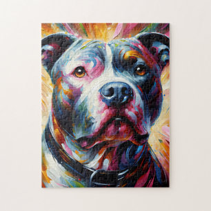 Puzzle Impresión acrílica del perro del cielo azul de Est