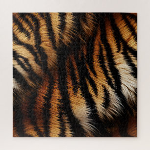 Puzzle Impresión animal de tigres negros naranja