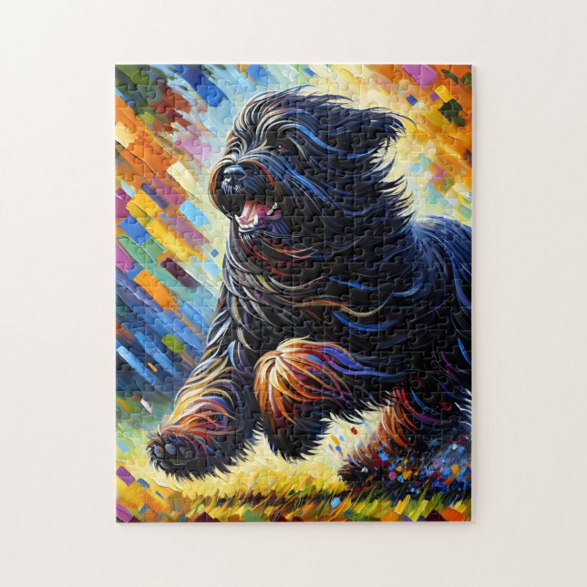 Puzzle Impresión artística acrílica de perro Briard Regal (Vertical)