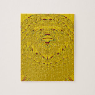 Puzzle Impresión artística de cabeza de león dorado