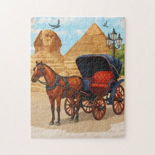 Puzzle Impresión artística de carruaje de caballos del an