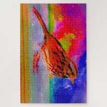 Impresión artística de ensueño de aves cósmicas"