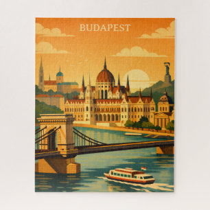 Puzzle Impresión artística de viaje vintage Budapest Hung
