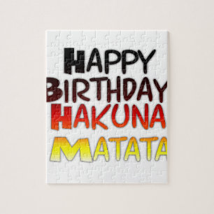 Puzzle Impresión artística del cumpleaños Hakuna Matata