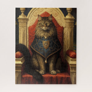 Puzzle Impresión artística del trono de gato Maine Coon n