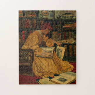 Puzzle Impresión artística para amantes de libros antiguo