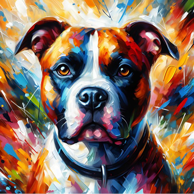 Puzzle Impresión de arte acrílico de American Staffordshi (American Staffordshire Dog Terrier Acrylic Art Print)