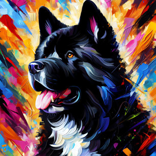 Puzzle Impresión de arte acrílico de perro Akita american