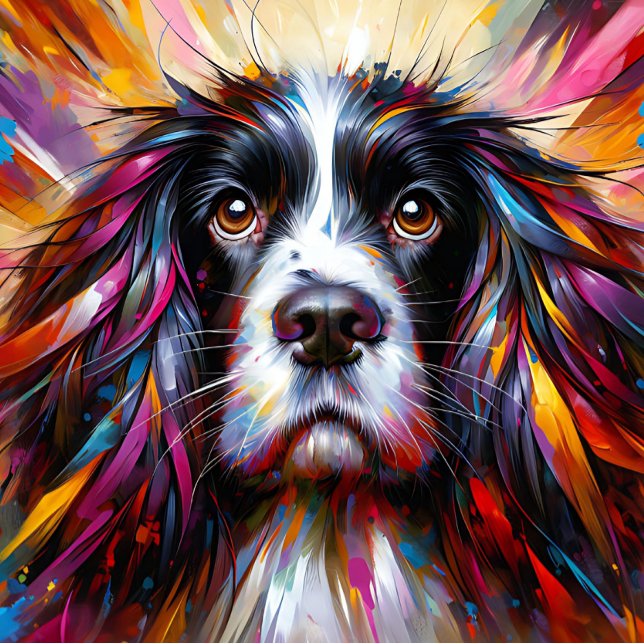 Puzzle Impresión de arte acrílico de perro English Spring (English Springer Spaniel Acrylic Art Print.)
