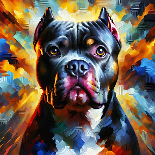 Puzzle Impresión de arte acrílico de perro Pitbull Americ (American Bully Pitbull Dog Acrylic Art Print)
