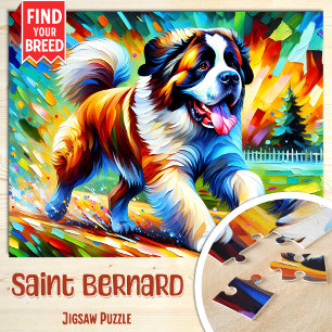 Puzzle Impresión de Arte Acrílico de Perro San Bernardo R