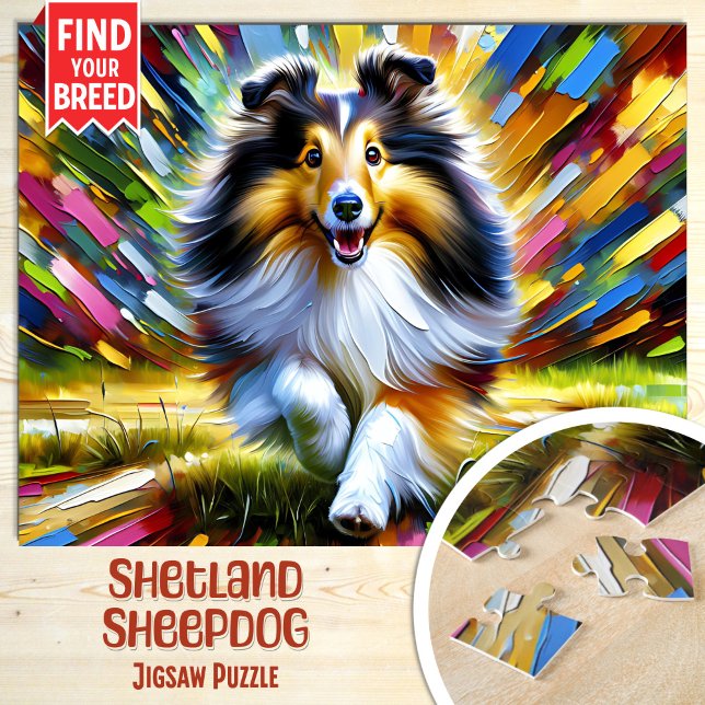 Puzzle Impresión de arte acrílico de retrato de perro pas (Subido por el creador)