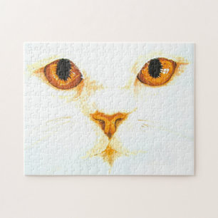 Puzzle Impresión de arte acuático de amanecer de gato bla