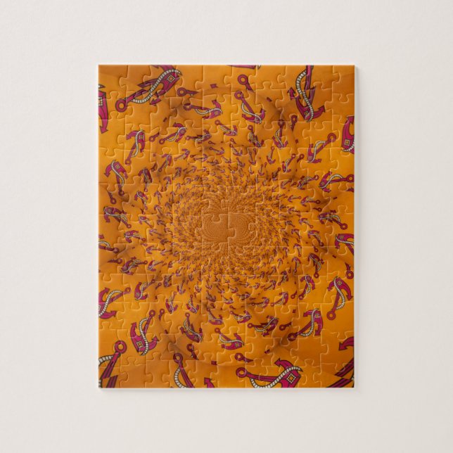 Puzzle Impresión de arte de ancla Kaleidoscope (Vertical)