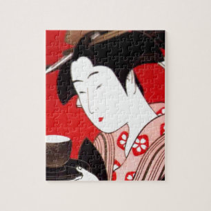 Puzzle Impresión de arte de ceremonia de té de dama japon