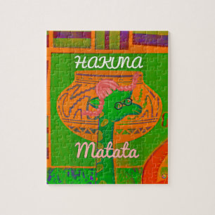 Puzzle Impresión de arte de jirafa Hakuna