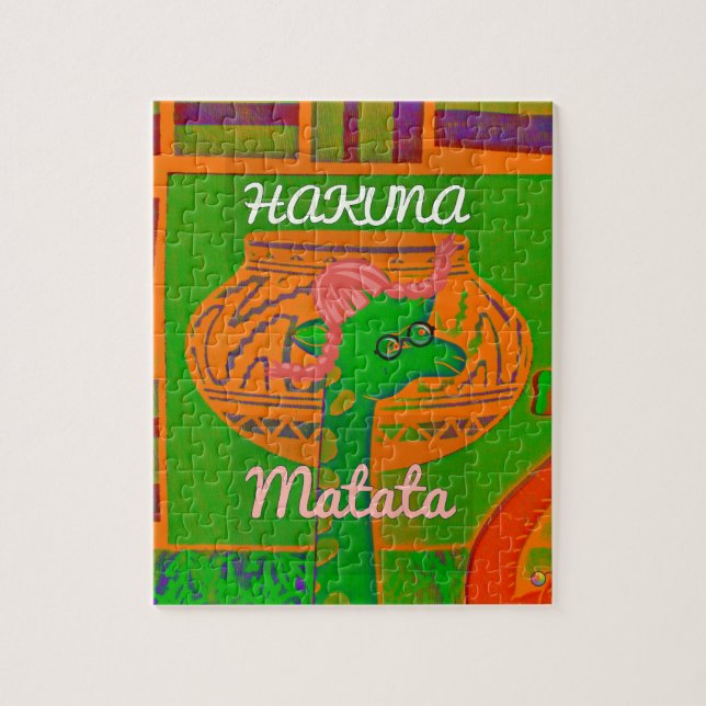 Puzzle Impresión de arte de jirafa Hakuna (Vertical)