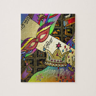 Puzzle Impresión de arte de la celebración de Purim Judai