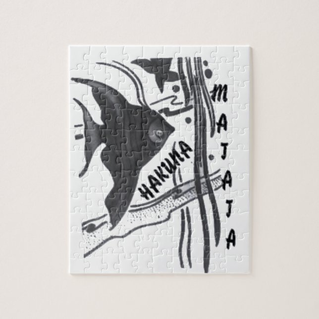 Puzzle Impresión de arte de pez Hakuna Matata (Vertical)