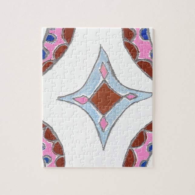 Puzzle Impresión de arte de pintura al óleo de Mandala (Vertical)