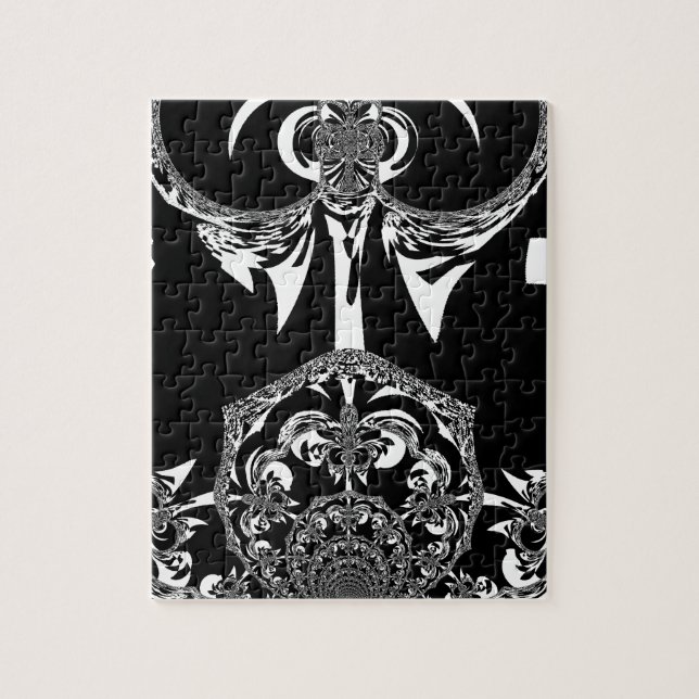 Puzzle Impresión de arte negro y blanco en África (Vertical)