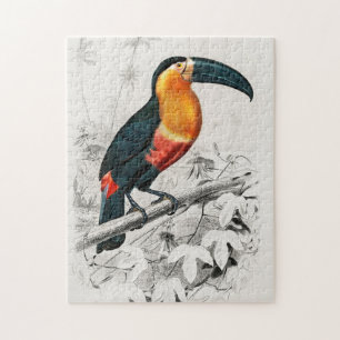 Puzzle Impresión de arte vintage en el Ilustracion Toucan