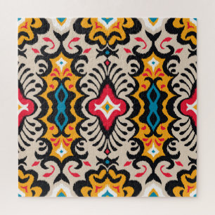 Puzzle Impresión de Bandana: Seda Paisley Vintage.