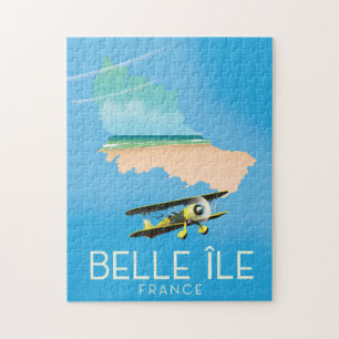 Puzzle Impresión de cartel de viaje de Belle Île, Francia