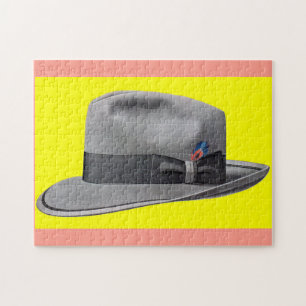 Puzzle Impresión de gorra fedora para hombres de los años
