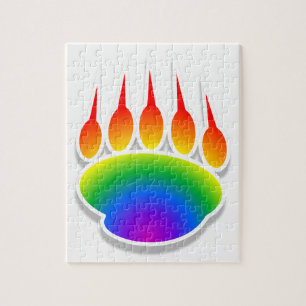 Puzzle Impresión de la hoja del oso arcoiris