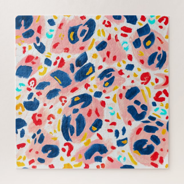 Puzzle Impresión de leopardo: acuarela pintada a mano. (Vertical)