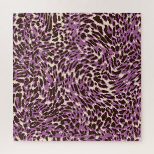 Puzzle Impresión de leopardo, patrón animal clásico.