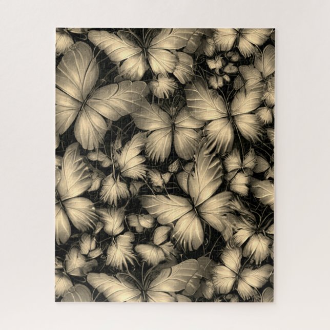 Puzzle Impresión de mariposas doradas (Vertical)