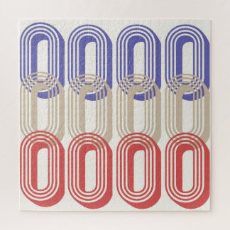 Puzzle Impresión de patrón de estilo retro de mediados de
