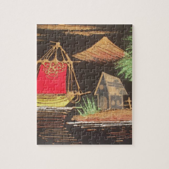 Puzzle Impresión de pintura de aceites en el paisaje del  (Vertical)