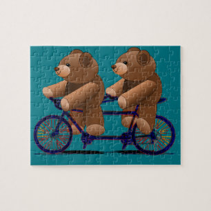 Puzzle Impresión en tándem del oso de peluche de la