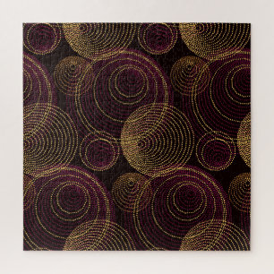 Puzzle Impresión geométrica de oro de lujo