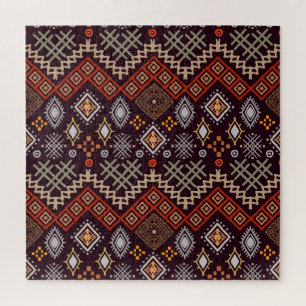Puzzle Impresión geométrica del Boho de arte tribal