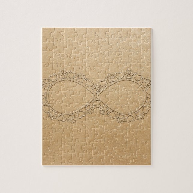 Puzzle Impresión infinita de la pintura de perro de amor (Vertical)