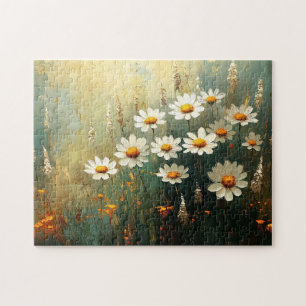 Puzzle Impresionante Daisy Field Art