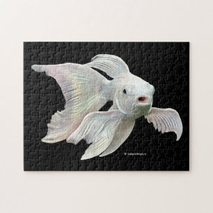 Puzzle Impresionante mariposa de platino Koi Carpa