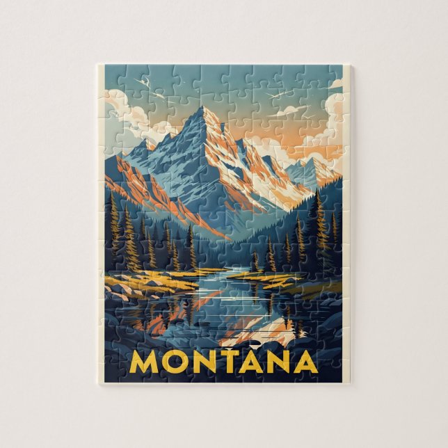 Puzzle Impresionante paisaje de Montana (Vertical)