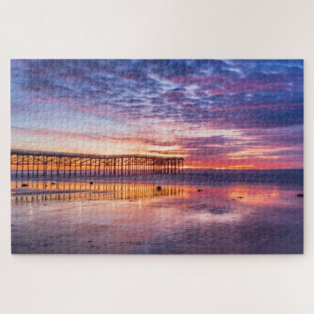Puzzle Impresionante puesta de sol en el muelle de Califo (Horizontal)