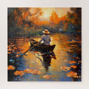 Puzzle Impresionismo al hombre en el barco