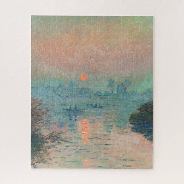 Puzzle Impresionismo de Monet Sunset Seine Bella Artes (Vertical)