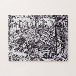 Puzzle Impresionismo: Vincent Van Gogh Garten des Hospita
