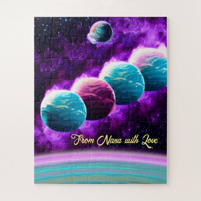 Puzzle Impresionista Cosmic Turquoise y Purple Universo (Vertical)