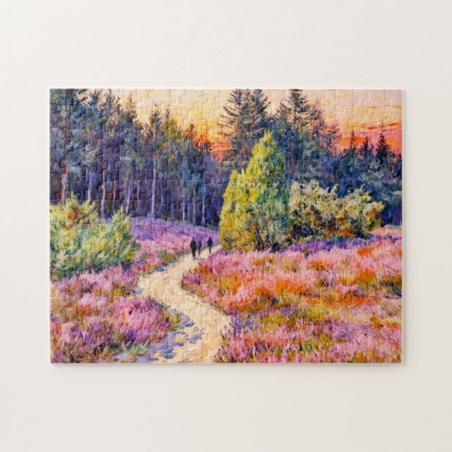 Puzzle Impressionist Landscape of the Lueneburg Heath at  (Horizontal)
