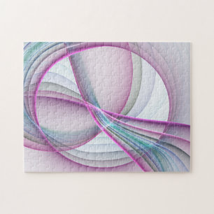 Puzzle In Motion, Modern Abstract Colorful Fractal Art